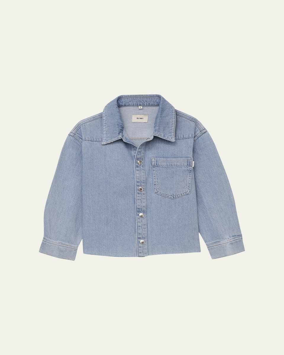 Girl's Olivia Western Denim Shirt, Size S-